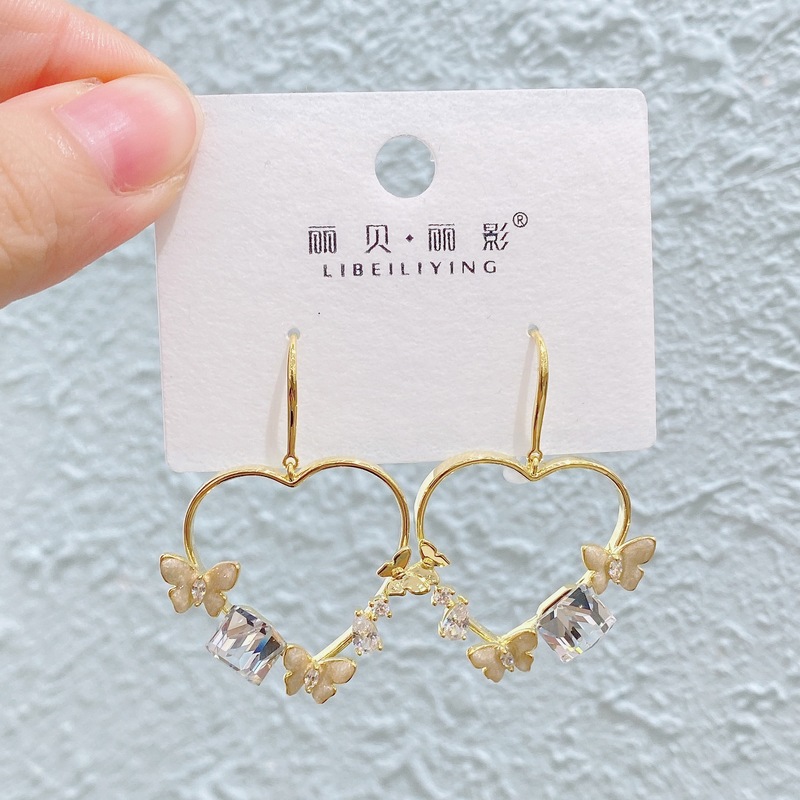 Liyin/Libeliying ドーパミンドロップ釉薬ペイントイヤリングニッチ春夏甘くて絶妙な s925 シルバー針イヤリング|undefined