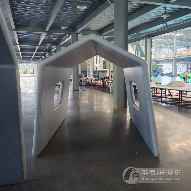Inflatable tent made of woven fabric, suitable for self-driving camping, emergency rescue inflatable tent, vehicle-mounted, no steel frame required