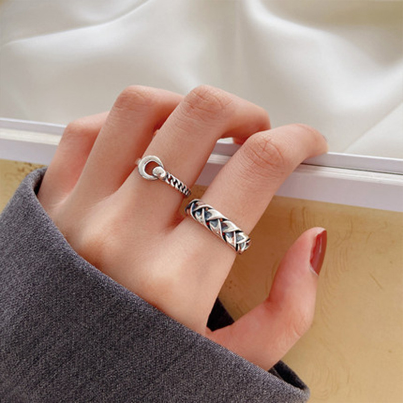 戒指女不掉色复古月光石西班牙开口小众设计高级感冷淡风珍珠指环详情7