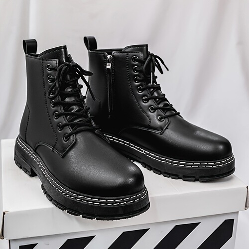 Stylish Boots Stylish men's Black Ankle Boots with Laces