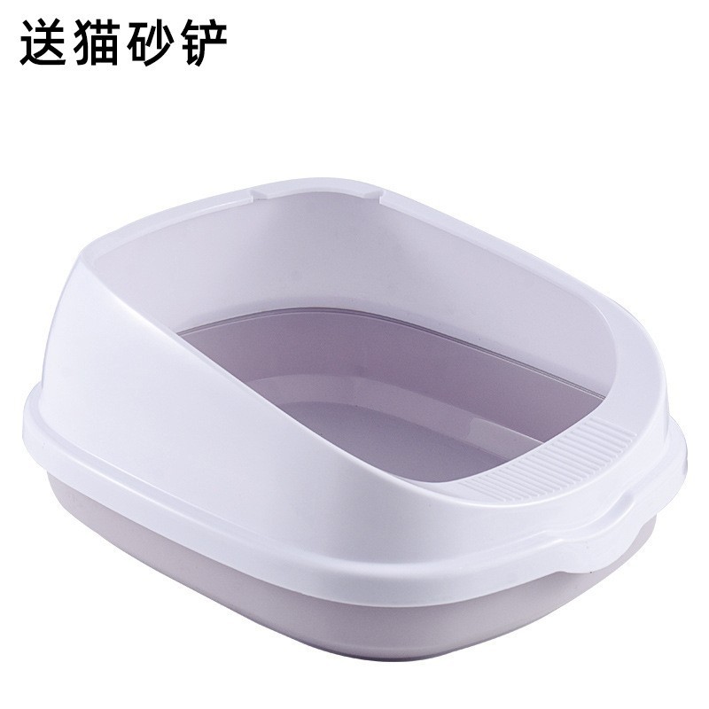 Caja de arena para gatos de gran tamaño Caja de arena para gatos semicerrada abierta Desodorante para gatos Aseo para mascotas Suministros de limpieza en stock al por mayor