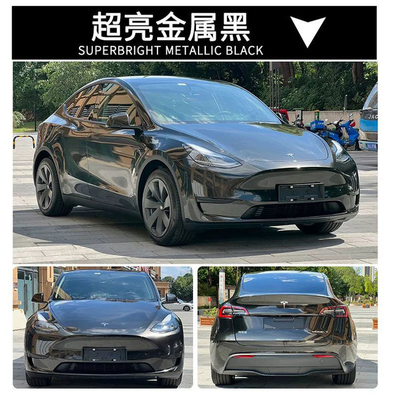 One-piece drop shipping car PET metal black color change film for body, motorcycle, and electric vehicle modification, scratch-resistant self-adhesive protective film