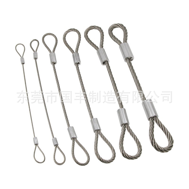 Fabricantes al por mayor cuerda de alambre de acero inoxidable 8 - 12mm cuerda de alambre de acero prensada de tracción pesada eslingas de alambre