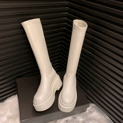 加絨保暖小個子增高厚底彈力長靴包腿顯瘦2024新款甜酷長筒瘦瘦靴