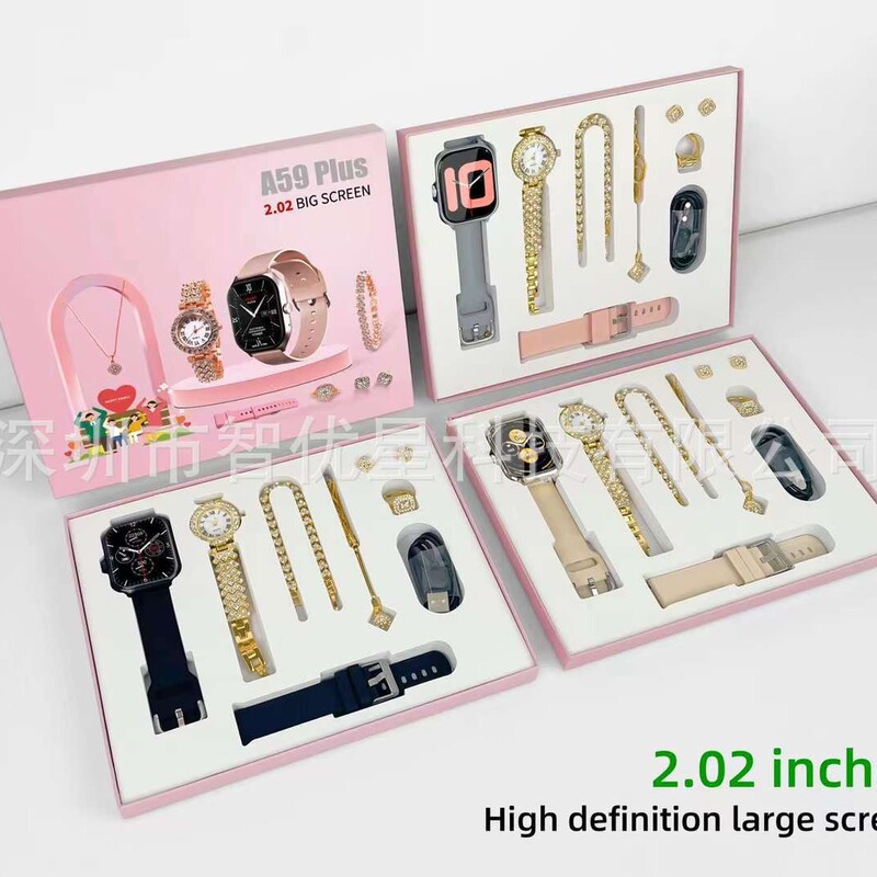 a59plus Smart Watch Huaqiang North s9 Smart Island Factory Outlet Full Diamond Advanced Diamond Chain Ladies Watch