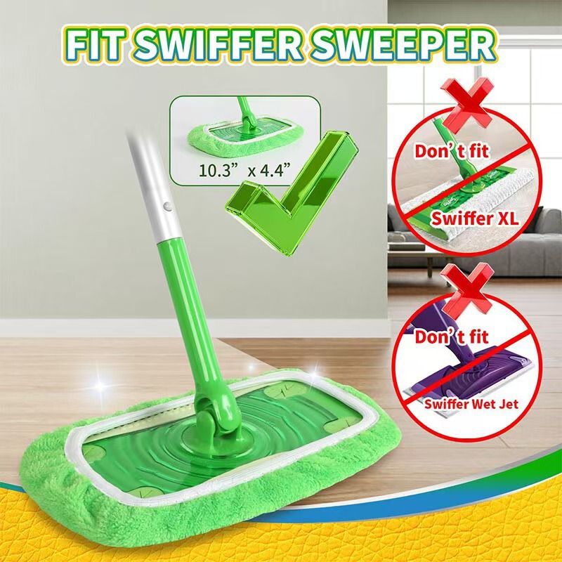 Cross-Border Swiffer Mop Cloth Cover Replacement Cloth Washable Repeatable Flat Mop Accessories Lazy Mop