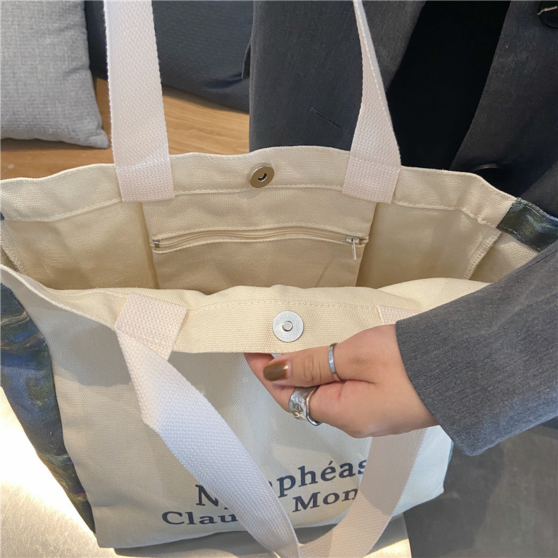 【 In Stock 】09251 Japanese-style simple design large-capacity student single-shoulder bag, Korean-style Instagram shopping bag undefined