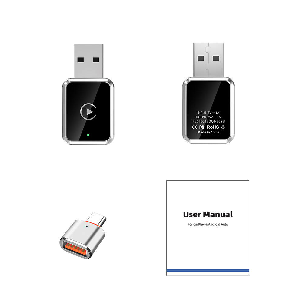 Wireless Carplay Car Box USB Smart Interconnect for Android and Iphone, Universal, No Wiring Required, High-Definition Screen Projection