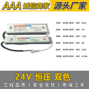 Constant Voltage Two-Color 24V Intelligent Constant Voltage Drive Power Supply Intelligent Drive Power Supply 36W48W100W Constant Voltage Dimming