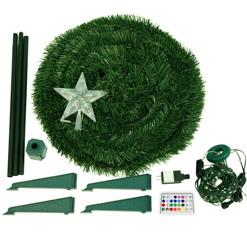 厂家直销LED圣诞树灯 氛围灯五角星景观灯造型 APP点控多模式灯串