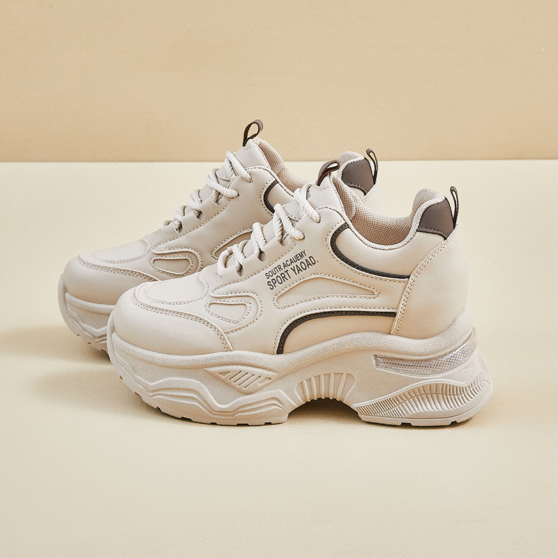Zapatillas de Plataforma para Mujer AT901-1, PU, Suela de Caucho, con Aumento de Estatura, para Uso Diario