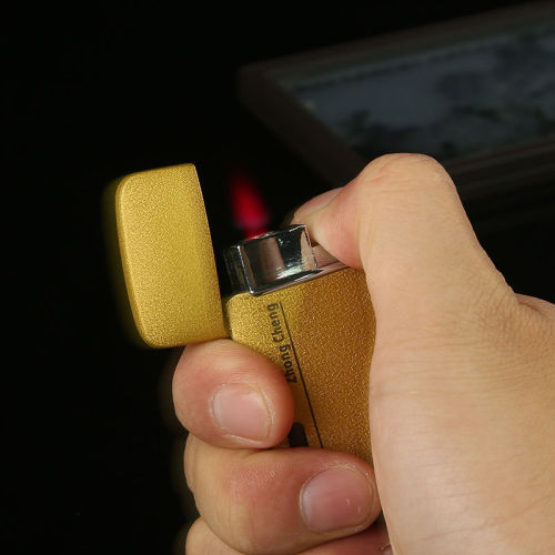 209充气防风金属广告打火机气体点火器 直冲个性商务男士点烟器批