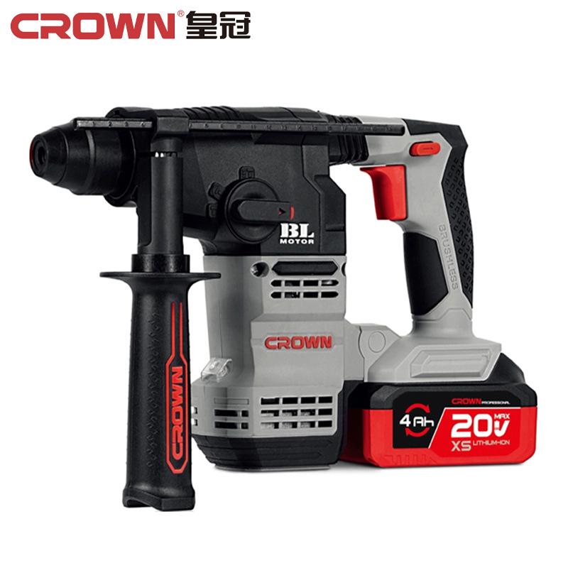 皇冠大功率无刷锂电锤三用冲击钻CT28001充电电镐混凝土电动工具