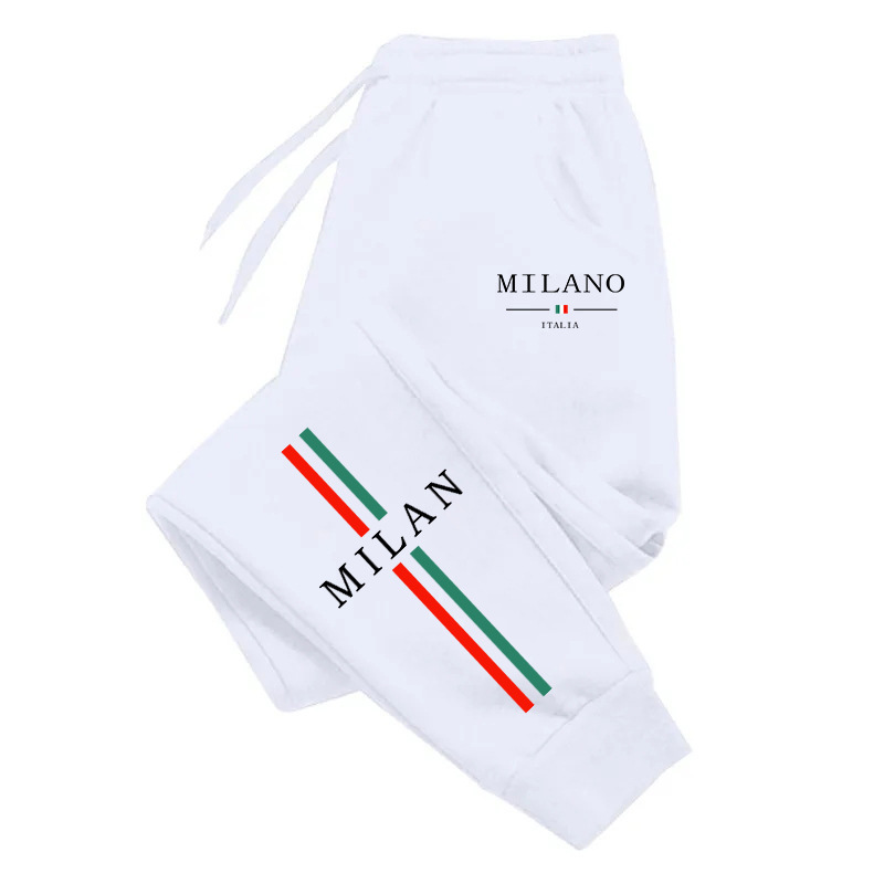 Men's Clothing Men's High Quality Jogging Pants Milan City Print Autumn Winter Casual Sports Outdoor Running Pants Hot Selling_viptrois.com