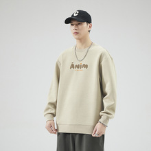 男款印花卫衣2025春季新款潮牌宽松长袖上衣秋季圆领打底衫男代发