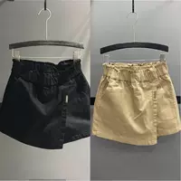 Новые универсальные эластичные джинсовые короткие юбки с высокой талией европейского размера для женщин, облегающая полуюбка трапециевидной формы для похудения.