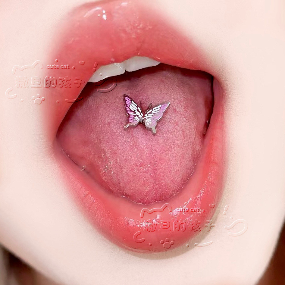 Pointed titanium steel lip stud product view