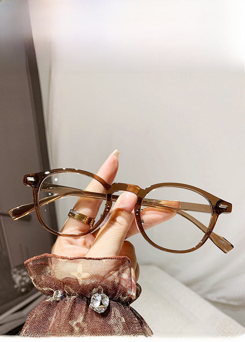 Fashionable retro small round frame anti-blue light presbyopic glasses for women fashionable personalized HD Western style presbyopic glasses for the _voghion.com