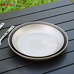 純チタン食器プレート、丸皿、アウトドアキャンプ用携帯プレート、洋食皿、チタン合金食器プレート、食器、ビジネスギフト