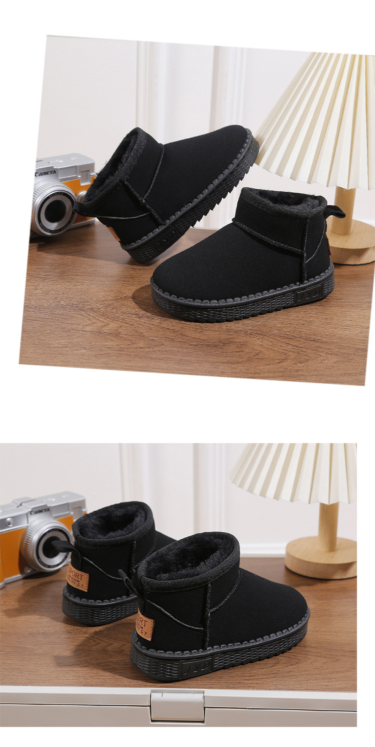 Botas de neve infantis para mulheres no outono e inverno de 2023, novo calor espesso e pelúcia para meninos de oito ou nove anos,_voghion.com