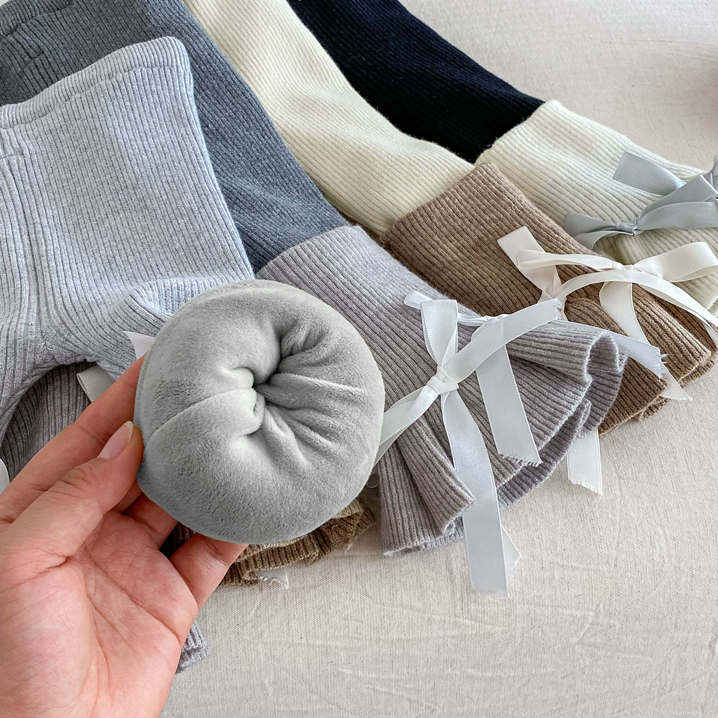 Демисезонные утепляющие woolen брюки для девочек раннего возраста, леггинсы, западный стиль