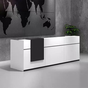Guangzhou Front Desk Reception Company Welcome Desk Simple Modern Office Service Cashier Cabinet Factory Direct Sales