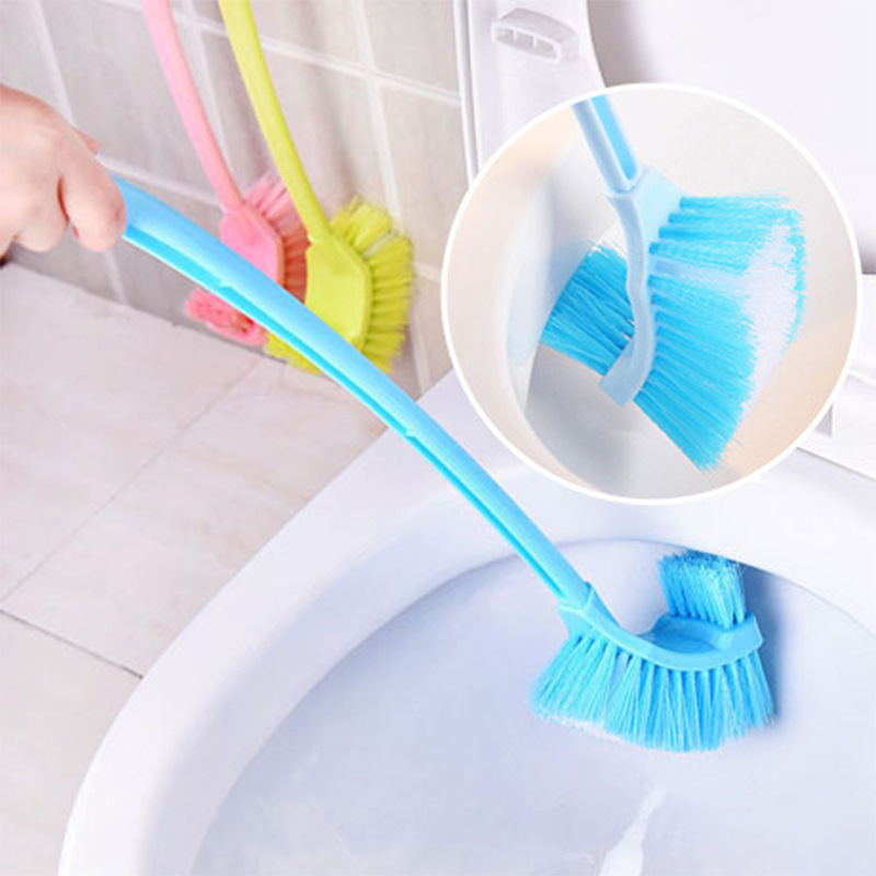 T plastic toilet brush back brush design toilet long handle brush floor toilet dead corner gap cleaning brush