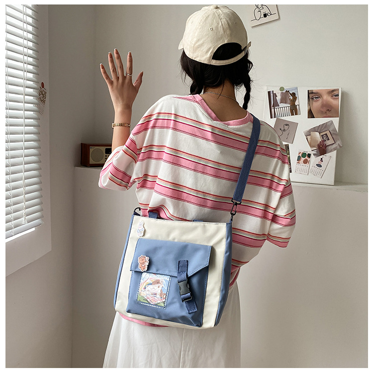 Fashion Contrast Color Shoulder Messenger Bag Wholesale display picture 17