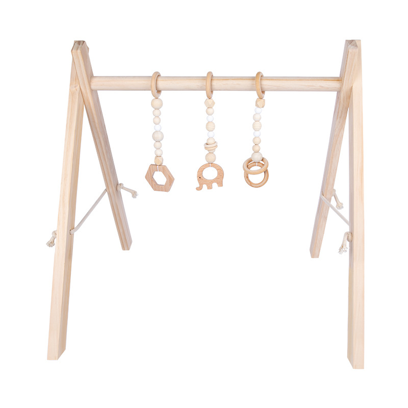 INS decorativo de madera Estilo nórdico fitness rack recién nacido ejercicio bebé educativo bebé fitness juguetes para niños image 8