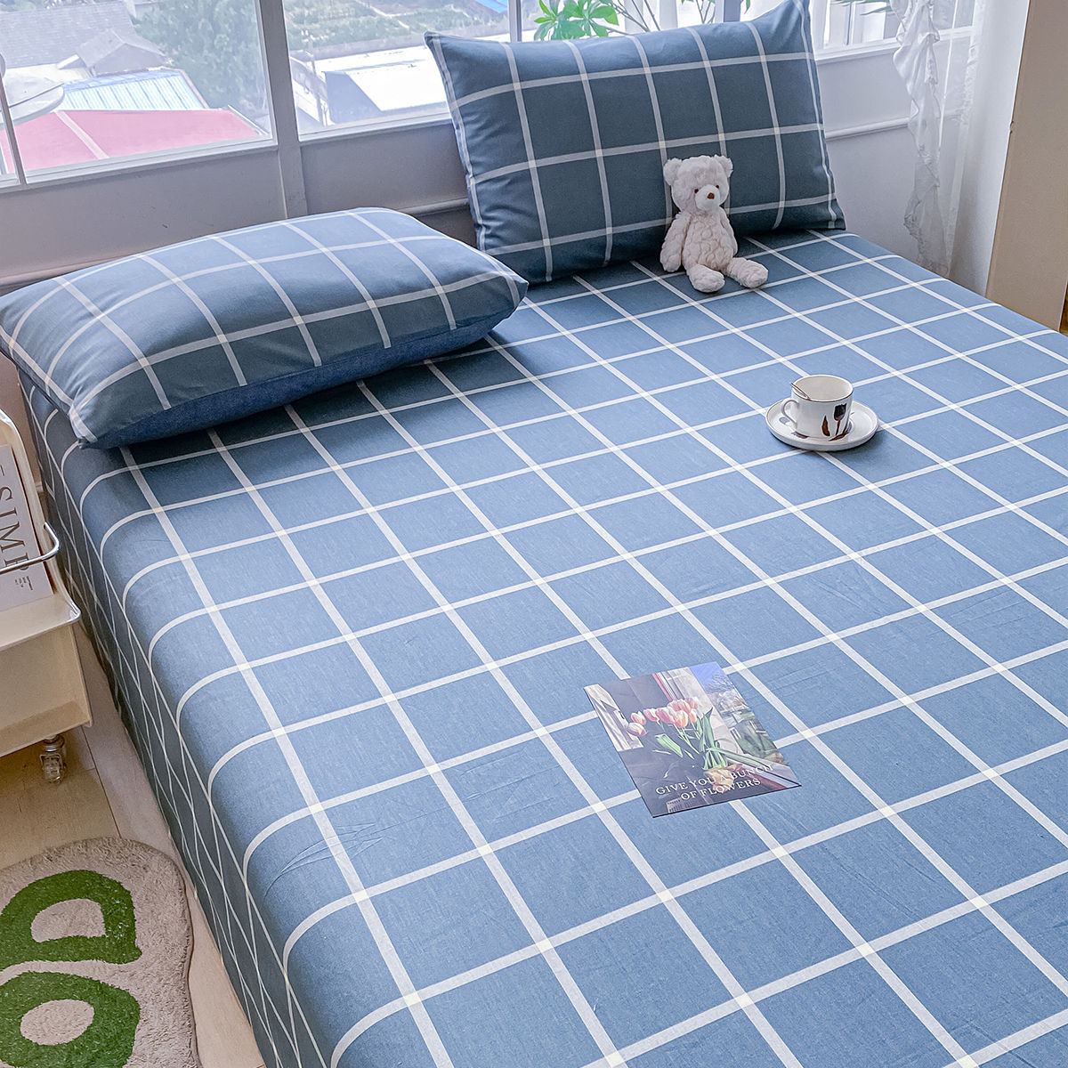 100% sábanas de algodón sábanas de algodón sábanas de primavera y otoño dormitorio de estudiantes sábanas de colchón Kang