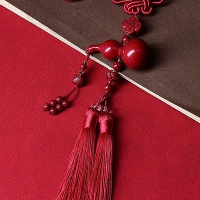 Cinnabar Gourd Car Pendant: Car hanging