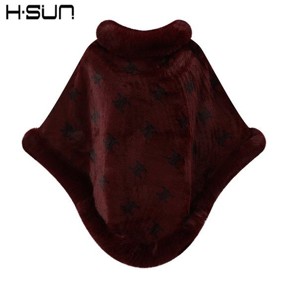 Capa tipo chal de otoño e invierno 2026, nueva bufanda de piel sintética de conejo, abrigo de punto para mujer, prenda exterior holgada y versátil. image 99
