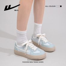 回力帆布鞋女2024年秋季新款厚底百搭休闲板鞋轻便复古ins德训鞋