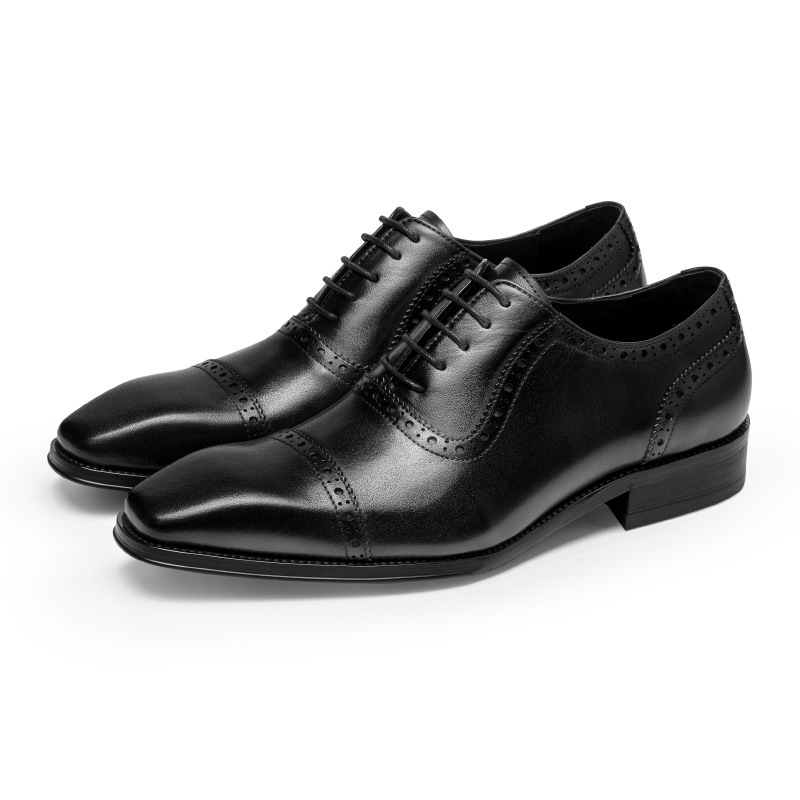 Business Casual Tie-headed Leather Men's Shoes - Gallery Image 6