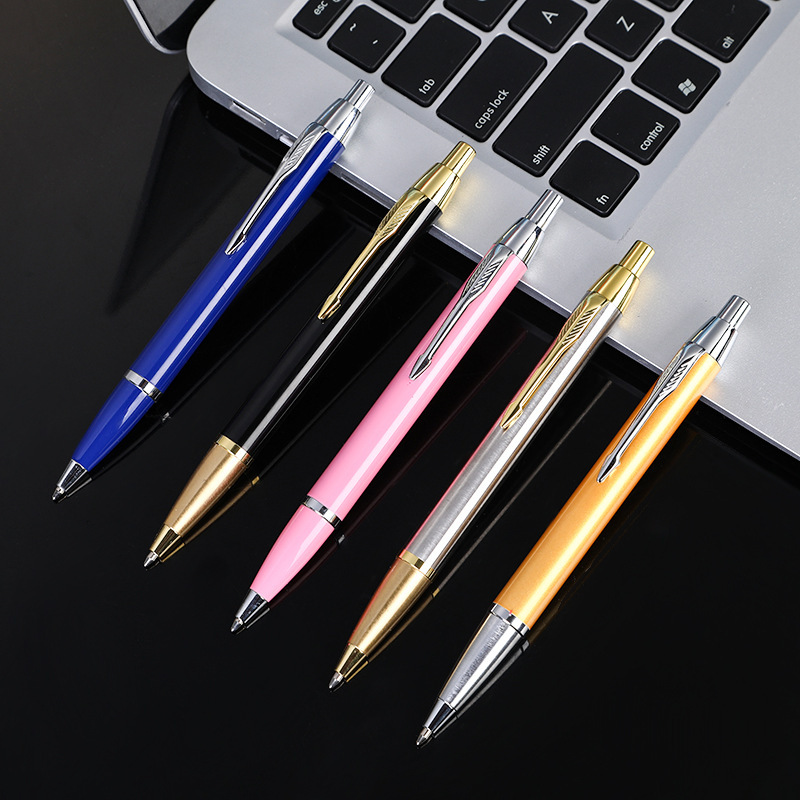 Factory Direct Sales Feather Sword Colorful Metal Ballpoint Pen Business Meeting Advertising Office Hotel Press Oil Pen Logo
