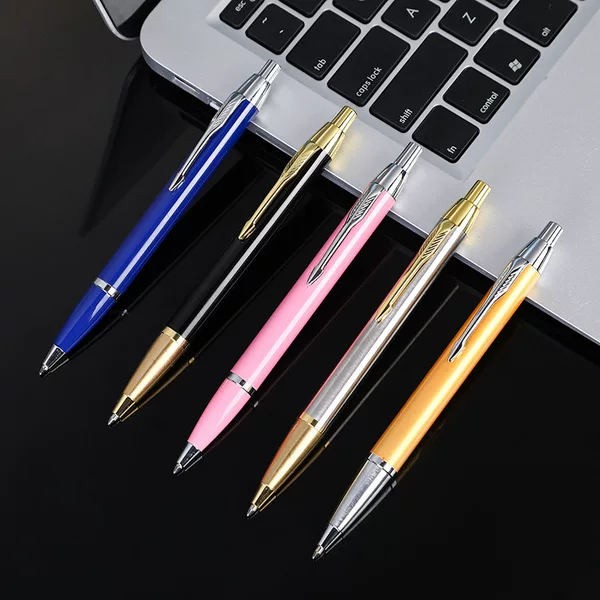 Factory Direct Sales Feather Sword Colorful Metal Ballpoint Pen Business Meeting Advertising Office Hotel Press Oil Pen Logo