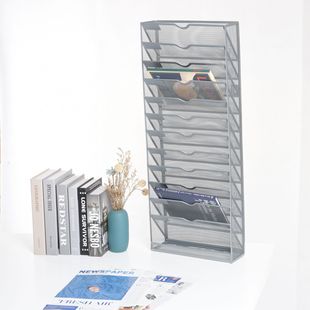 12-layer factory direct desk storage rack multi-layer bookshelf multi-layer storage box office desktop file rack