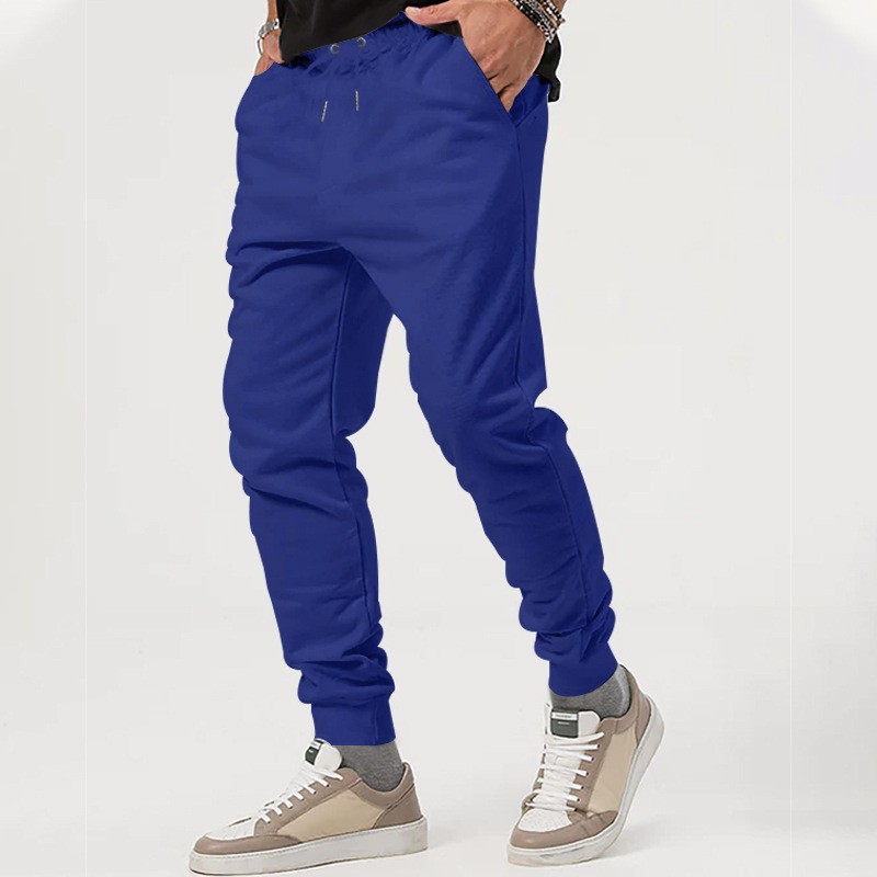 ​​Men's Slim-Fit Jogger Pants - Stretch Cotton Blend With Drawstring Waist, Versatile For Casual & Light Exercise (S-XXXL, Navy/Black/Olive Green)​​_voghion.com