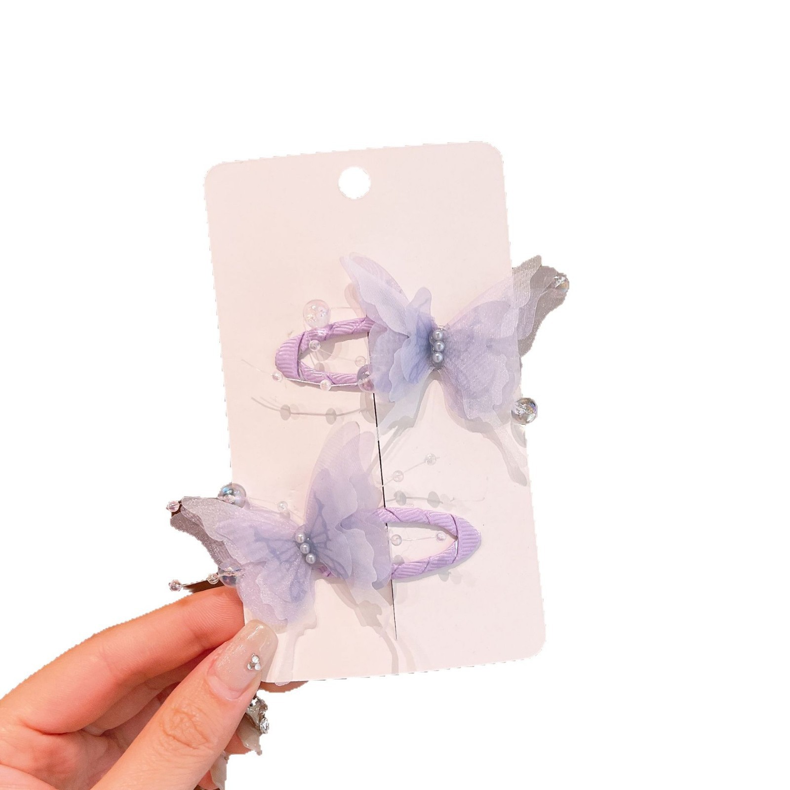 Clip de cabello de mariposa infantil princesa lateral BB clip no daña la cabeza detrás de la cabeza clip de cabello de niñas rotas clip de cabello adornamiento para el cabello