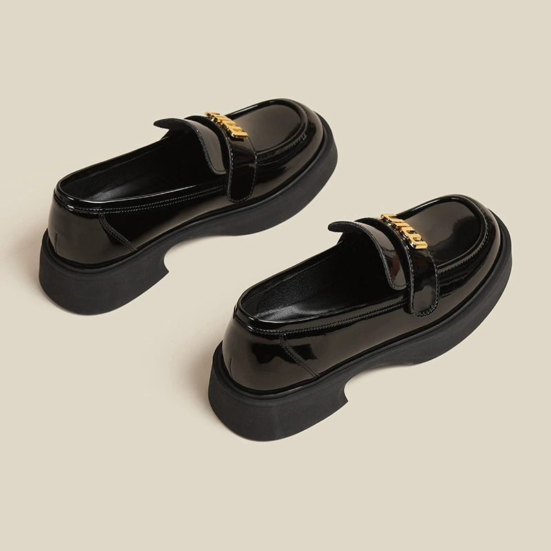 Footwear platform English style for leather shoes, loafers, shoes, internet celebrity