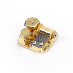 Gold-plated spring mechanism music box eight-tone music bell children's toy DIY accessories Sky City multiple tunes