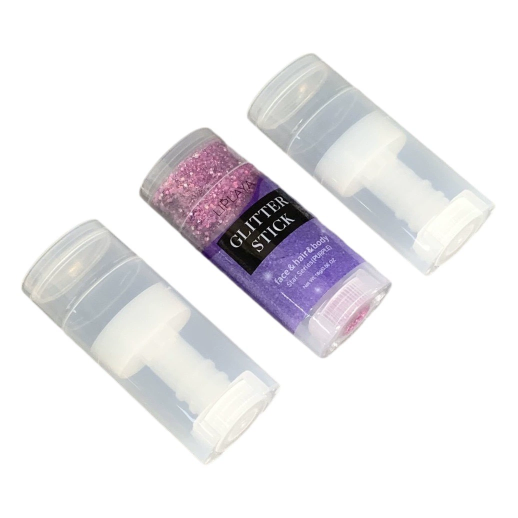 Материалы для упаковки блестящих стиков от производителя, в наличии: стик-тени для век, стик с блестками для волос, солнцезащитный стик 16 г.