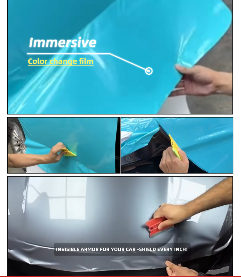 Axxpel Automotive Pet Electro-Optical Carbon Gray Color-Changing Film, Full Car-Specific High-Stretch Easy-To-Apply Body Protection Film