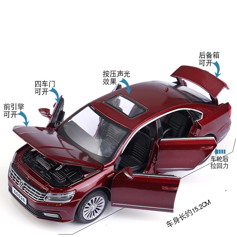 1:32 フォルクスワーゲンビートルティグアン合金車モデルパサートプルバック音と光のおもちゃの車 6 ドア|undefined