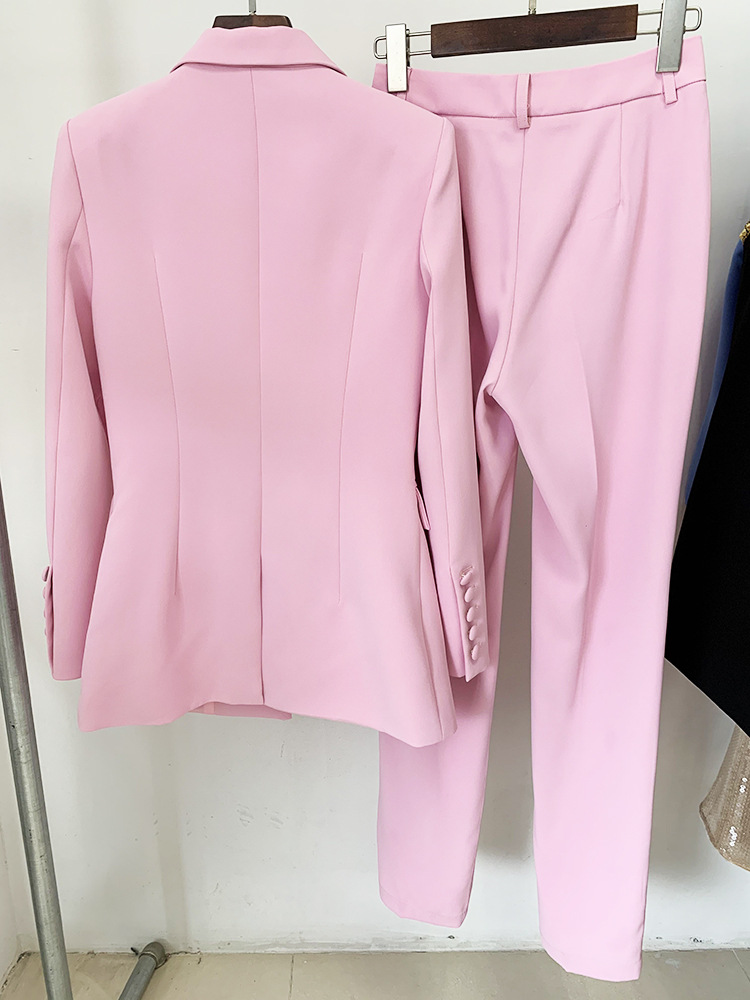 Star Business Wear One Button Cloth Cover Mid Length Suit Skinny Pants Suit Two Piece Suit