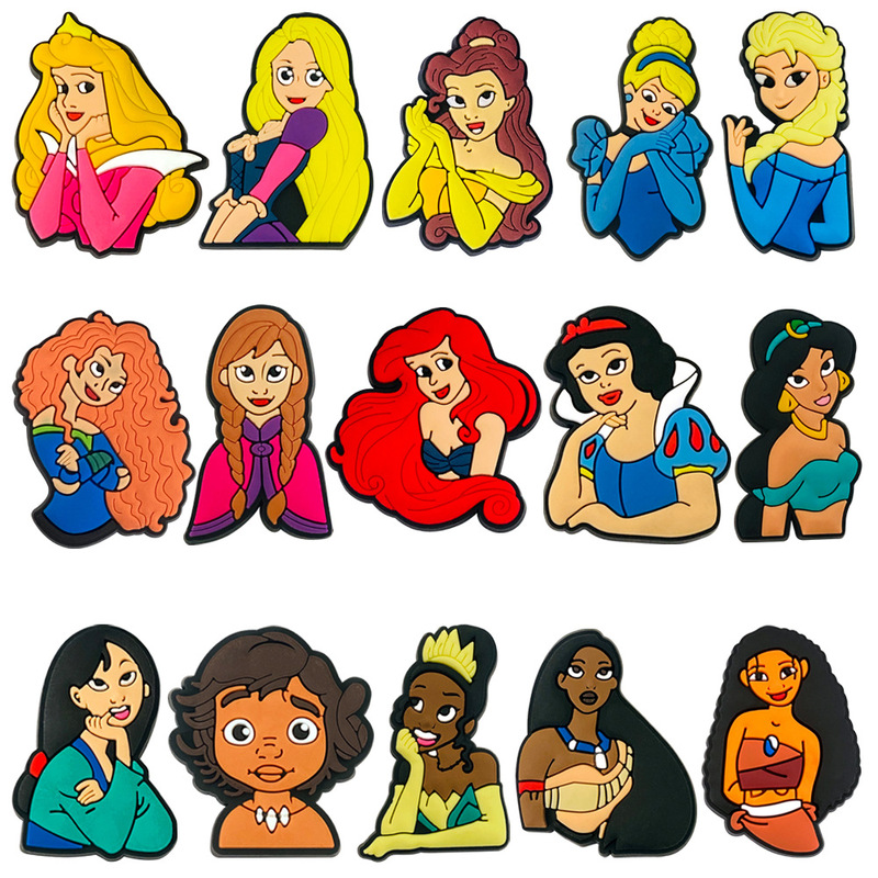 Anime Princess Cave Shoes Accessories PVC Soft Rubber Shoe Buckle Diy Shoes Flower Shoes Decorative Garden Shoes Accessories Creative