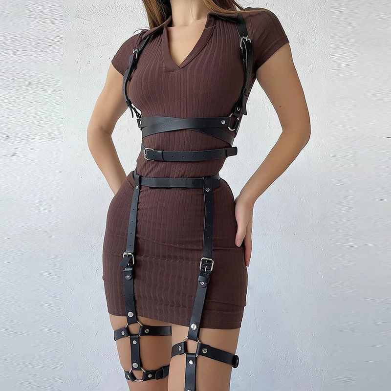 Модные подтяжки нагрудный ремень костюм Aliexpress европейский стиль в стиле панк
