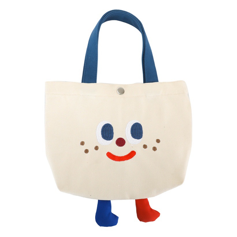 Bolso de los nuevos niños de la primavera cara de sésamo Lindo bolso impreso suave lindo pequeños pies bolsa de almuerzo bolsa de lona para niñas
