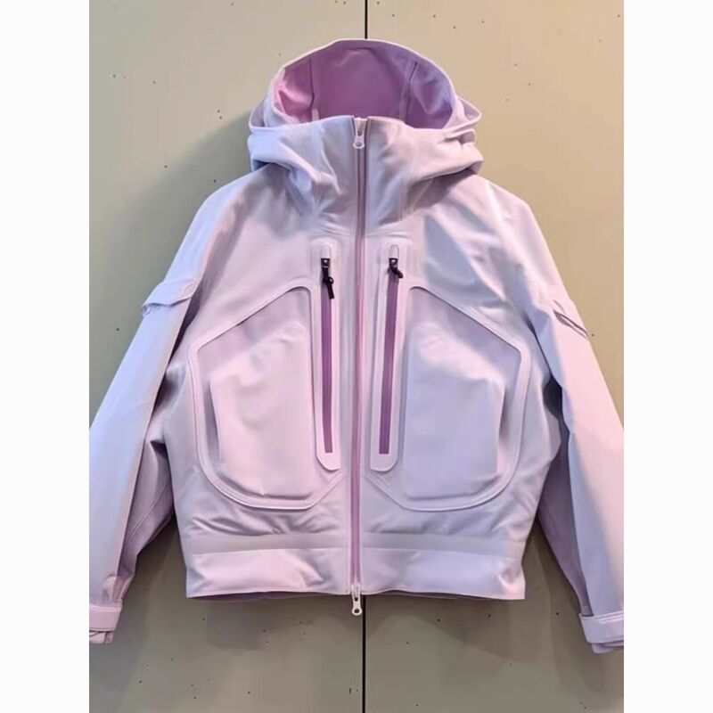 Clearance Sale Purple Casual Hooded Jacket for Women, Autumn/Winter Ski Jacket for Petite Women