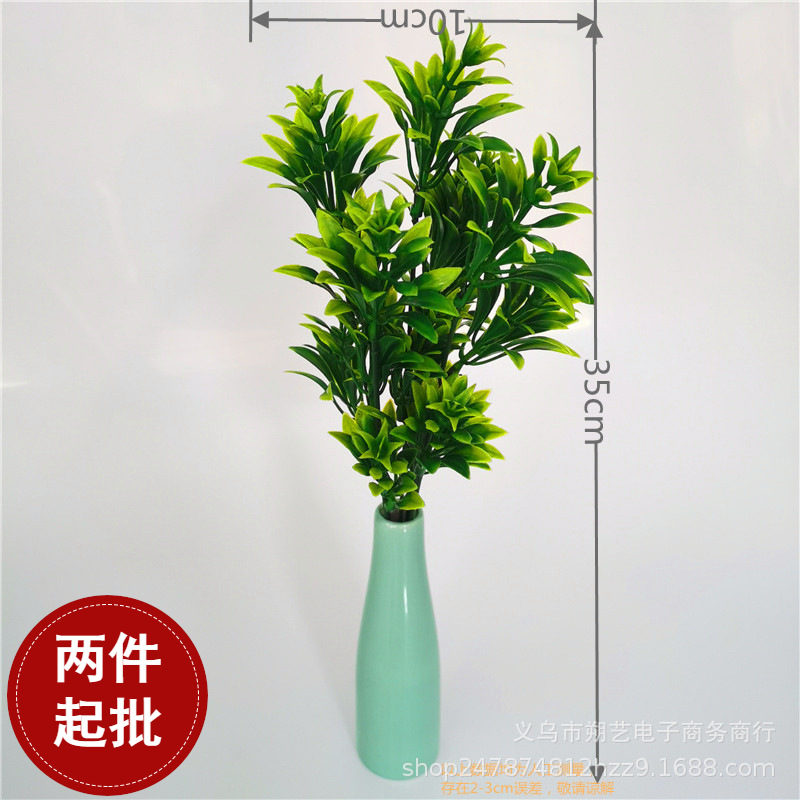 仿真花蘭花小把束歐式室內花束裝飾品幹花外貿綠色玫瑰花餐桌